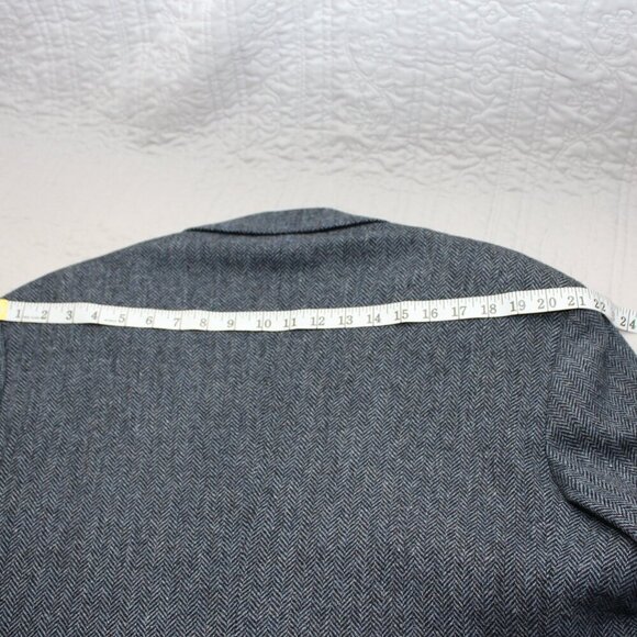 Pendleton Mens Navy Herringbone Wool Sport Coat Jacket Size 44Long - Picture 12 of 12